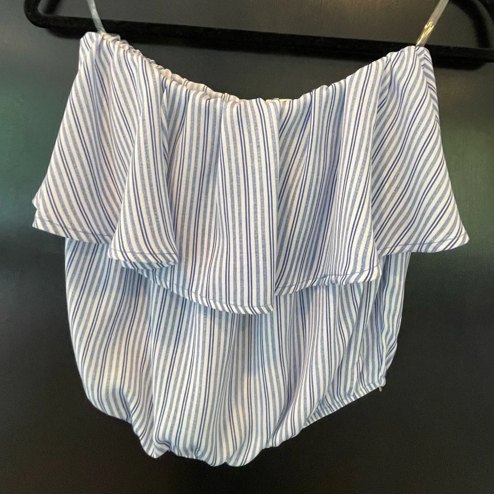 Surf Gypsy Strapless Ruffle Top - Picture 2 of 4